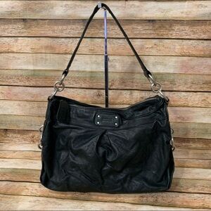 kenneth cole leather black purse